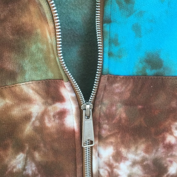 Paradise Island Zippered Hoodie Tie Dye Medium - Picture 6 of 7